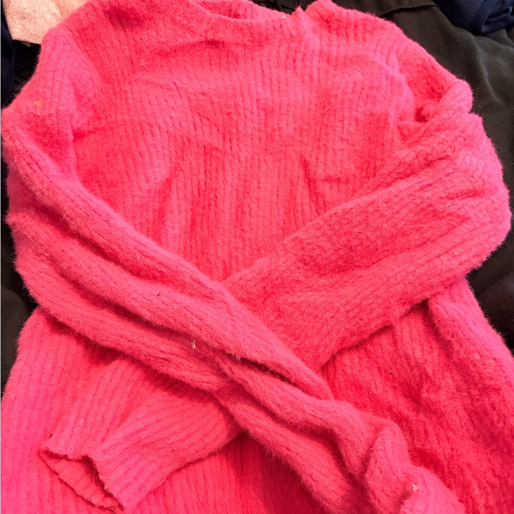 Art Class Vibrant Pink Cowl Neck Sweater